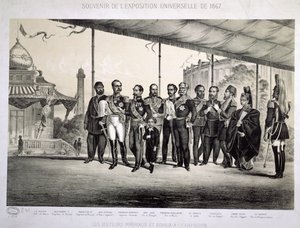 Keisarilliset ja kuninkaalliset vierailijat yleismaailmallisessa näyttelyssä Pariisissa, 1867 tekijältä French School