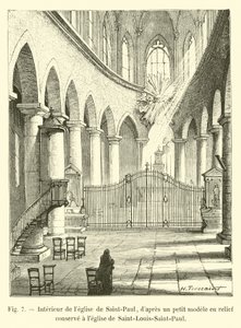 Saint-Paulin kirkon sisustus, Saint-Louis-Saint-Paulin kirkossa säilytetystä pienestä kohokuvioisesta mallista