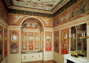 Napoleons-kylpyhuoneen sisustus, rakennettu vuonna 1807 tekijältä French School