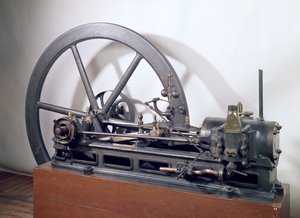 Etienne Lenoirin (1822-1900) 1860 (metalli) suunnittelema polttomoottori