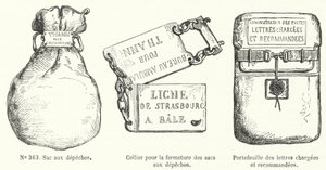 Ranskan postilaitoksen käyttämät lähetykset (kaiverrus) tekijältä French School