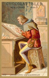 Jacquemin Gringonneur, ranskalainen taidemaalari (chromolitho) tekijältä French School