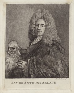 James Anthony Arlaud, sveitsiläinen taiteilija Genevestä. Kaiverrus Charles Bretherton tekijältä French School