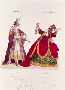 Jean-Baptiste Brizard (1721-91) Joadin ja Mademoiselle Dumesnilin (1713-1803) roolissa Athalien roolissa, kohtaus Jean Racinen (1639-99) Athalie-elokuvan 5. näytöksestä. tekijältä French School