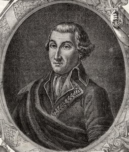 Jean Baptiste Camille Canclaux (1740-1817) Louis Blancin (1811-82) teoksesta "Histoire de la Revolution Francaise" tekijältä French School