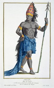 Jean, Kongon kuningas, kaiverrus Pierre Duflos (1742-1816), 1780 (kuparikaiverrus) tekijältä French School