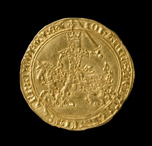 Johannes II Hyvä (1319-64) Ranskan kuningas, Franc a Cheval, 1350-64 (kääntöpuoli) (kulta) (kääntöpuoli katso 168068)
