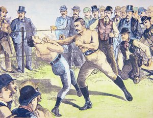 John L. Sullivan vastaan Charlie Mitchell 10. maaliskuuta tekijältä French School