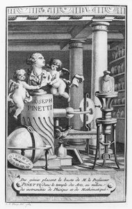 Joseph Pinetti (1750-1800), kuvitus teoksesta Amusements physiques, L.S. Thiery, 1784 tekijältä French School