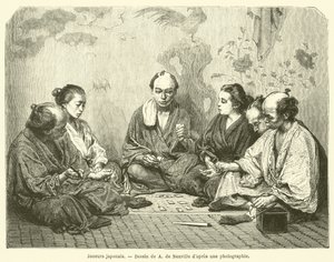 Japanilaiset pelaajat (kaiverrus) tekijältä French School