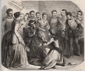 Julita Guagnini pyysi kuningatar Katariina de Medicisiä (Caterina de Medici) (1519-1589) ottamaan hänet palvelukseensa. Hänestä tuli Louis de Bussy d