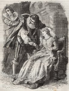 Hyppää kuin raivoissaan, tarttuu herttuan takista... Ranskan kuningatar Anne Itävallan (1601-1666) ja Buckinghamin herttua (George Villiers) tekijältä French School