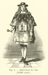 Viinien vannonut huutaja, 1700-luku tekijältä French School