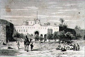 Khartoum, Sudan, 1860-luvulla, kaiverrus Alfred Louis Sargent (s.1828) (kaiverrus) tekijältä French School