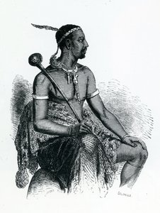 King Moshoeshoe I (n. 1786-1870) 1833 (kaiverrus) tekijältä French School