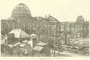 Vuoden 1889 maailmanlaajuinen näyttely, Kuvataide- ja vapaataidepalatsin puitteet, Champ de Marsissa, M Godefroyn valokuvan mukaan (kaiverrus) tekijältä French School