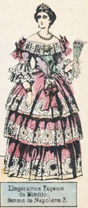 Keisarinna Eugenie de Montijo, Napoleon 3:n vaimo (värillinen kaiverrus) tekijältä French School