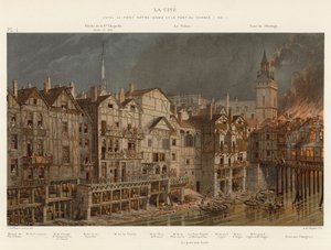 La Cite, Pont Notre-Damen ja Pont au Changen välissä, 1621 tekijältä French School