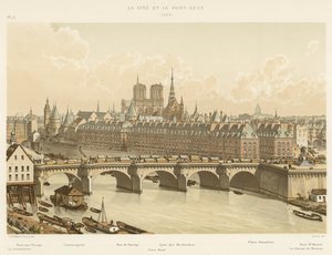 Kaupunki ja Pont-Neuf, 1665 tekijältä French School