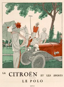 Citroen ja Sports Polo, n.1914 (värilitro). tekijältä French School