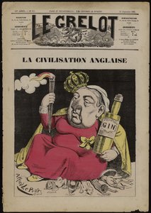 La Civilization Anglaise - perustuu giniin (väri litho) tekijältä French School