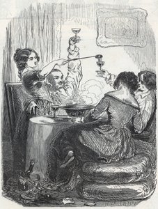 La Maison Doree -ravintola sijaitsee osoitteessa 20, Boulevard des Italians, Pariisin 9. kaupunginosassa – Edmond Texierin kaiverrus Tableau-de-Parisissa 1852 tekijältä French School