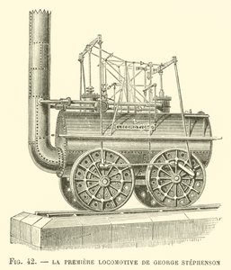 La Premiere Locomotive de George Stephenson (kaiverrus) tekijältä French School