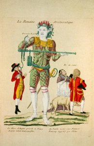 La Romaine Aristocratique, pubi. 1789 (käsinvärinen kaiverrus) tekijältä French School