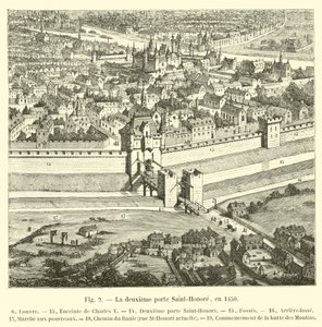 Toinen Porte Saint-Honore, vuonna 1450 tekijältä French School