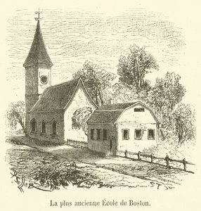 Bostonin vanhin koulu (kaiverrus) tekijältä French School