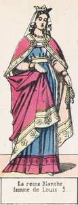 Queen Blanche, Louis 5:n vaimo (värillinen kaiverrus) tekijältä French School