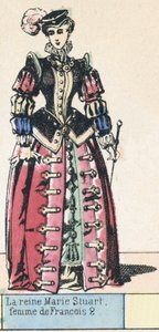 Queen Mary Stuart, Francois 2:n vaimo (värinen kaiverrus) tekijältä French School