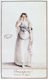 Lady Freemason antaa kyltin, 1805 (wcolour) tekijältä French School