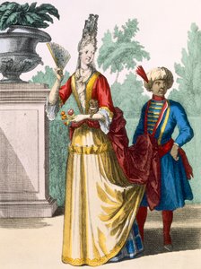 Nainen kesämekossa, n. 1690-1700 tekijältä French School