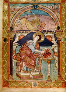 Lat 8850 f.81v St. Mark, ranska, Charlemagnen hovikoulusta tekijältä French School