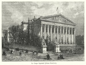 Lainsäädäntöelin, Palais Bourbon (kaiverrus) tekijältä French School