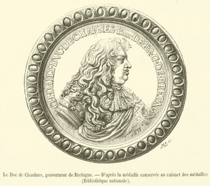 Chaulnesin herttua, Bretagnen kuvernööri (kaiverrus) tekijältä French School