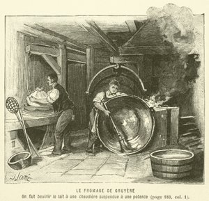 Gruyere-juusto (kaiverrus) tekijältä French School