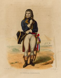 Le General Bonaparte (värillinen kaiverrus) tekijältä French School