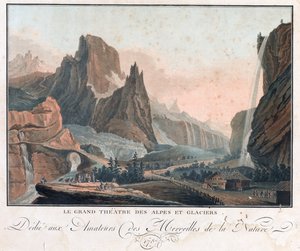 Le Grand Theatre des Alpes et Glaciers,
1787 (Etsaus ja akvatintti) tekijältä French School