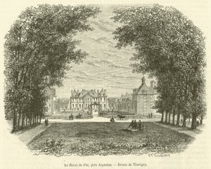Haras du Pin, lähellä Argentania (kaiverrus) tekijältä French School
