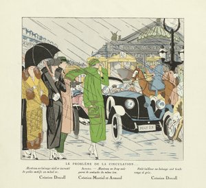 Le Probleme de la Circulation, Art-Gout-Beaute, julkaisu 1924 (sabluunapainatus). tekijältä French School