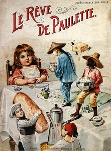 "Le Reve de Paulette", n. 1900 (väri litho) tekijältä French School