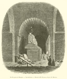 Memphisin Serapeum, sisänäkymä (kaiverrus) tekijältä French School