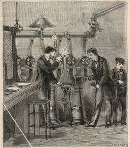 Pneumaattinen posti Pariisissa - Pneumaattinen posti tai pneumaattinen posti Pariisissa - Kaiverrus "" Sciences mise à la range de tous - physics et chimie populaires"" kirjoittaja Alexis Clerc - 1800-luvun loppu - Yksityinen kokoelma tekijältä French School