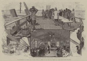 Lehdistölounas Eiffel-tornissa (kaiverrus) tekijältä French School