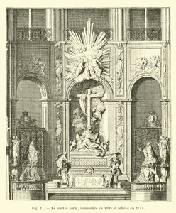 Pääalttari, aloitettiin vuonna 1699 ja valmistui vuonna 1714 tekijältä French School