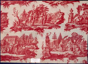 Les Saisons Mayoux Collectionista, kolmas vuosineljännes 1700-luvulla, kuparilevypainettu puuvilla tekijältä French School