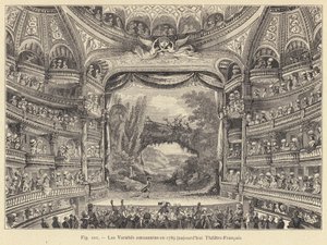 Hauskat lajikkeet vuonna 1789, nyt Theatre-Francais (kaiverrus) tekijältä French School