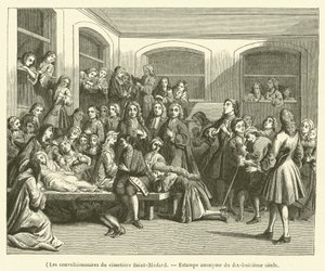 Saint-Medardin hautausmaan kouristukset (kaiverrus) tekijältä French School
